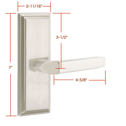 Emtek Milano Lever with 7 Inch Wilshire Sideplate