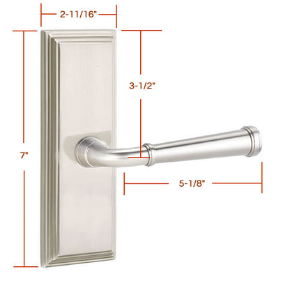 Emtek Merrimack Lever with 7 Inch Wilshire Sideplate