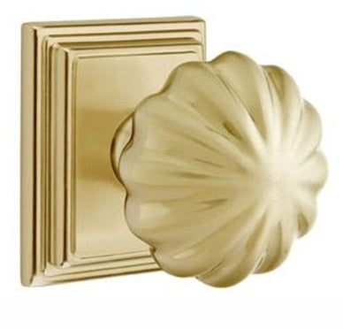 Emtek Melon Knob with Wilshire Rosette