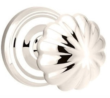 Emtek Melon Knob Regular Rosette - Polished Nickel