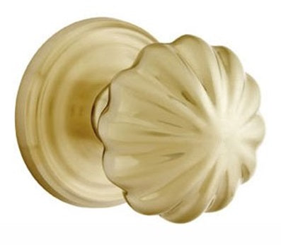 Emtek Melon Knob Regular Rosette - Satin Brass