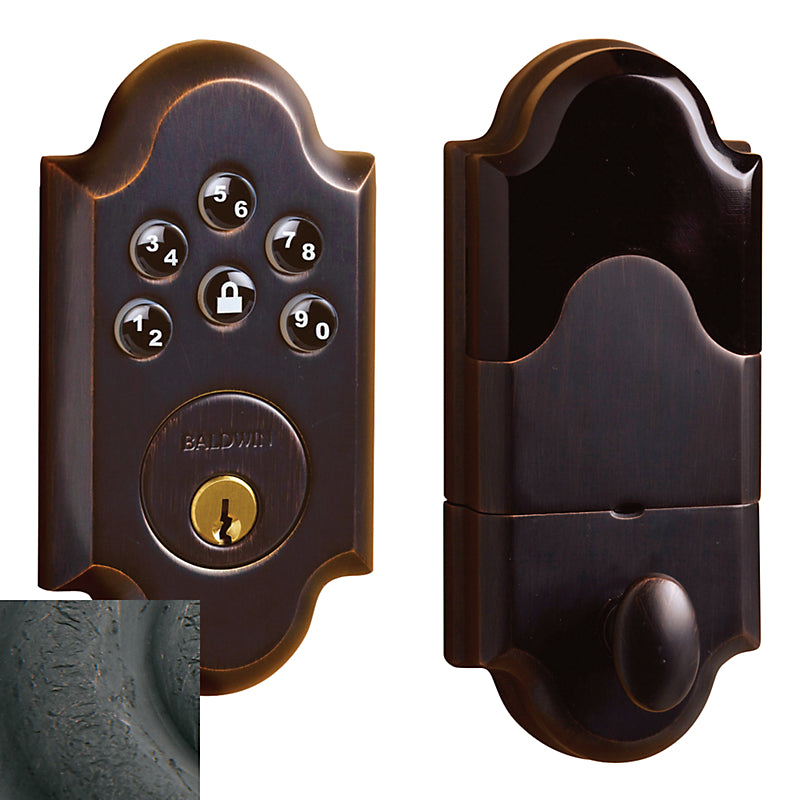 Baldwin Soho Single Cylinder Keyless Deadbolt - Distressed Oil Rubbed Bronze
