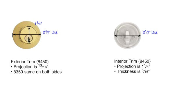Emtek Regular Deadbolt Measurements