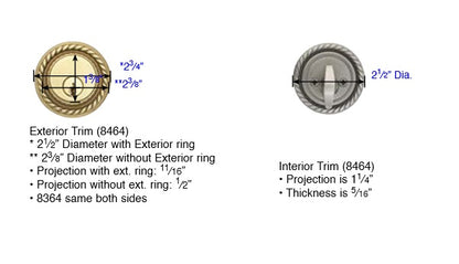 Emtek Rope Style Deadbolt Measurements
