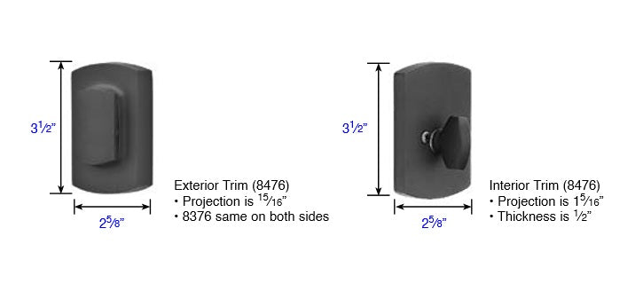 Emtek Ridgemont Deadbolt Measurements