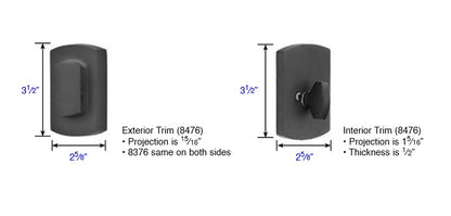 Emtek Ridgemont Deadbolt Measurements