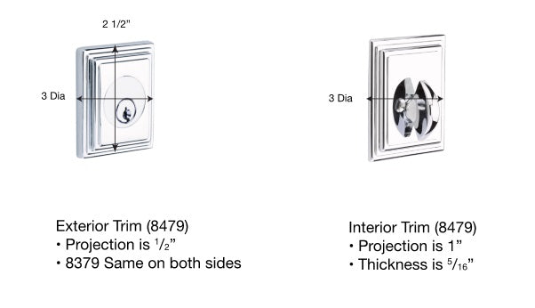 Emtek Wilshire Deadbolt Measurements
