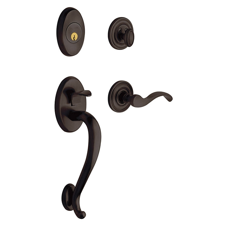 Baldwin Logan Trim Handleset in Venetian Bronze