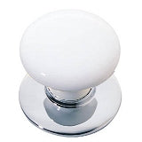 Emtek Ice White 1-3/8 Inch Porcelain Cabinet Knob