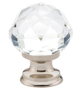 Emtek Diamond 1 Inch Cabinet Knob Polished Nickel