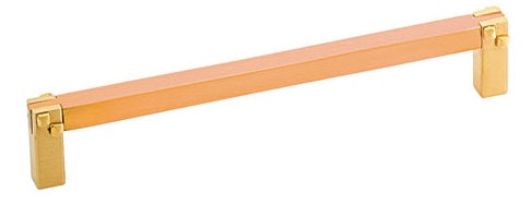 Emtek Tenon And Mortise 3 1/2 Inch Cabinet Pull Satin Brass