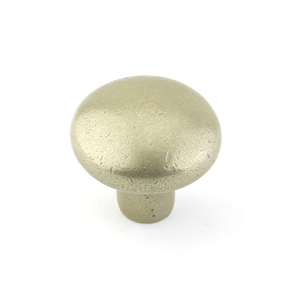 Emtek Sandcast Bronze Round 1 1/4 Inch Cabinet Knob in Medium Bronze Tumbled White Bronze