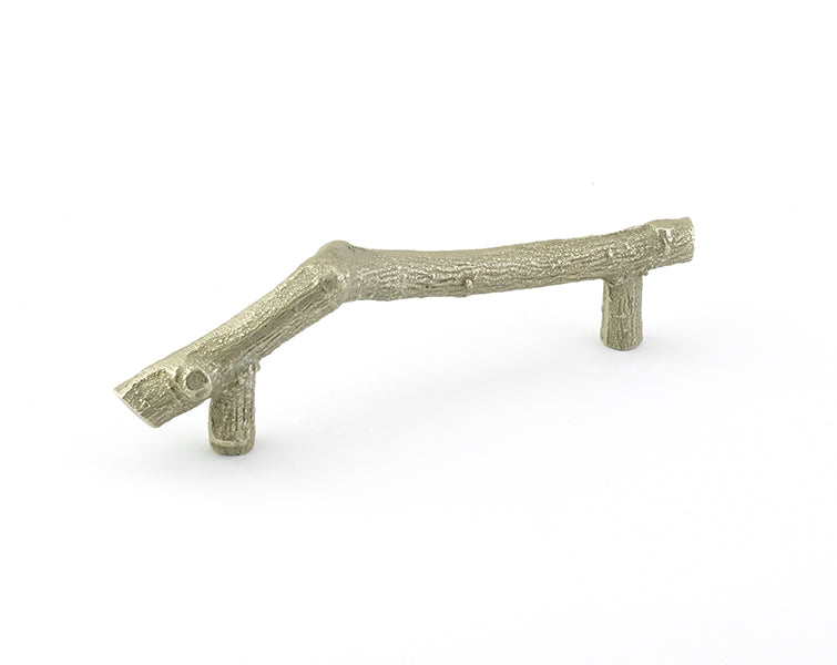 Emtek 4 Inch Twig Cabinet Pull Tumbled White Bronze