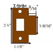 Emtek T Strike Plate
