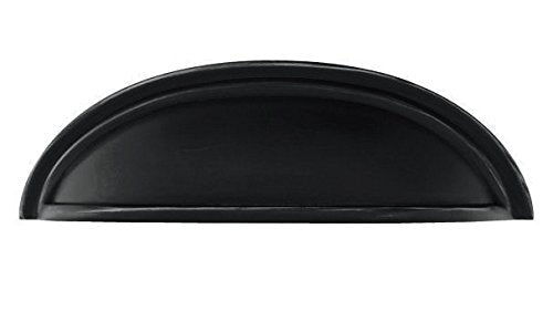 Emtek 4 Inch Cup Pull Flat Black
