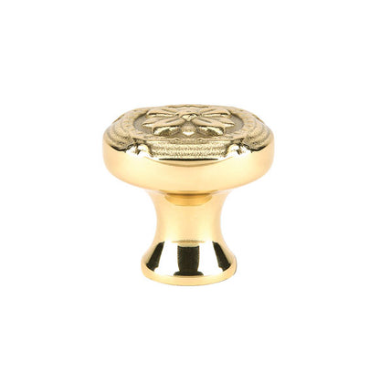 Emtek Ribon And Reed 1-1/4 Inch Cabinet Knob Polished Brass