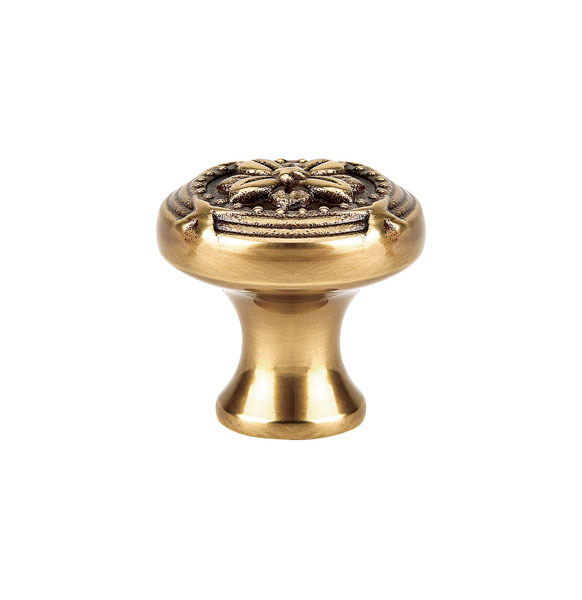 Emtek Ribbon And Reed 1 3/4 Inch Cabinet Knob French Antique