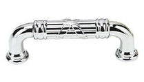 Emtek 6 Inch Ribbon And Reed Fixed Drawer Pull Polished Chrome