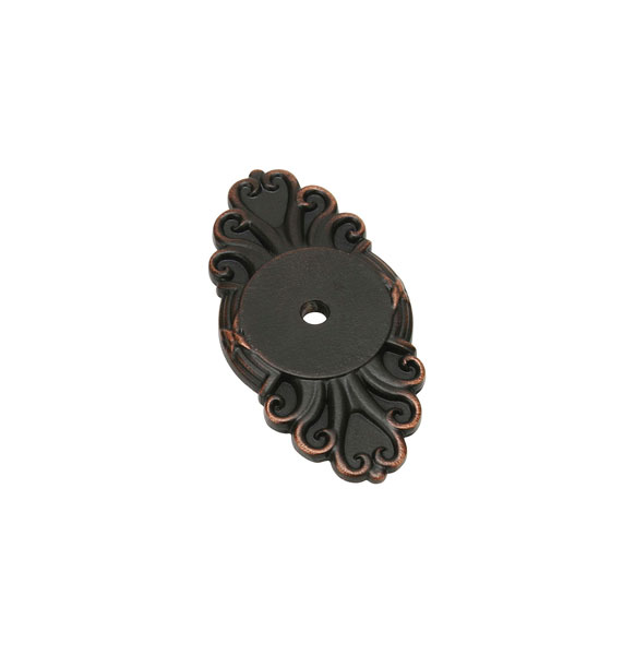 Emtek Ribbon and Reed Backplate For Cabinet Knob Oil Rubbed Bronze