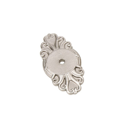 Emtek Ribbon and Reed Backplate For Cabinet Knob Satin Nickel