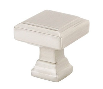 Emtek Geometric Square 1 1/4 Inch Cabinet Knob Satin Nickel
