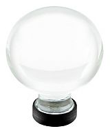 Emtek Bristol 1 Inch Cabinet Knob Flat Black