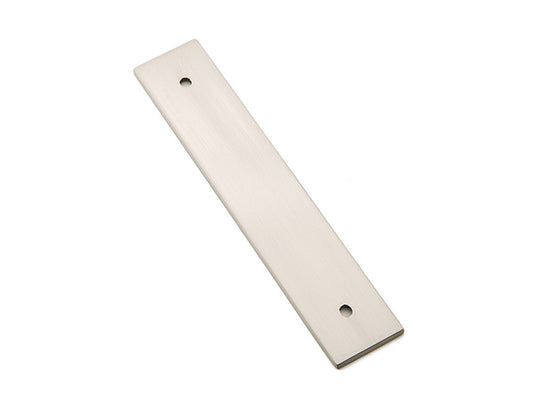 Art Deco Rectangular Backplate - Satin Nickel