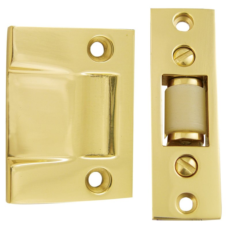Emtek 8801 Roller Catch - Polished Brass Shown