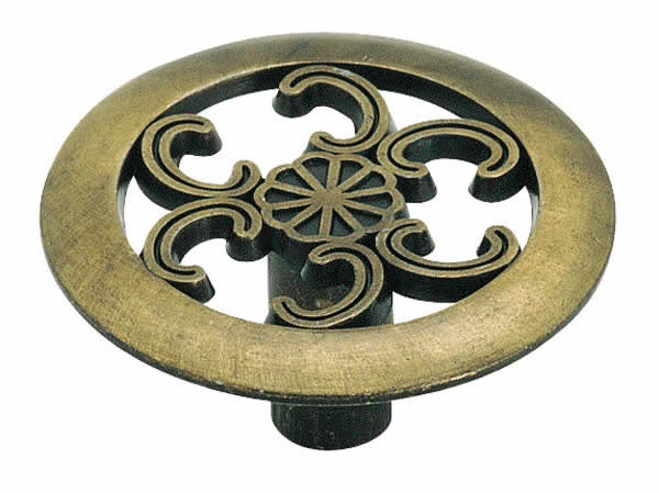 Allison 1-1/2 Inch Cabinet Knob In Antique Brass