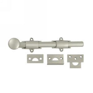 Deltana 8 Inch Heavy Duty Surface Bolt - Brushed Nickel