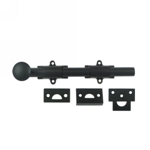 Deltana 8 Inch Heavy Duty Surface Bolt - Flat Black
