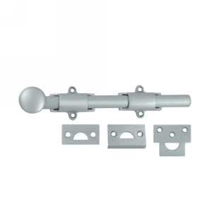 Deltana 8 Inch Heavy Duty Surface Bolt -Brushed Chrome