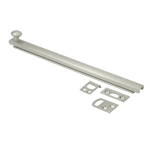 Deltana 8 Inch Concealed Screw Bolt - Brushed Nickel