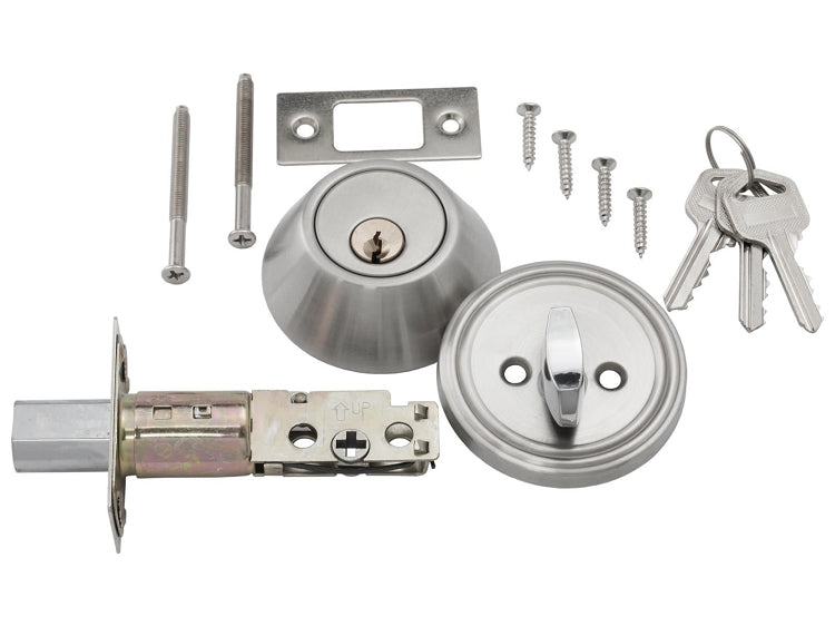 Nova Hardware Stainless Steel Single Cylinder Uranus Deadbolt