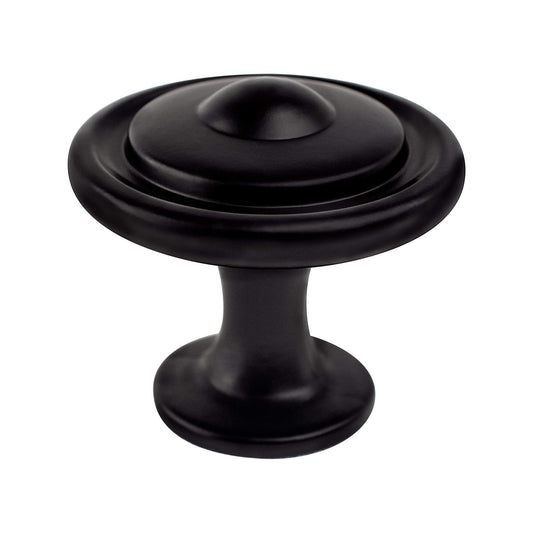 Berenson Traditional Advantage Three Champagne Button Knob Matte Black