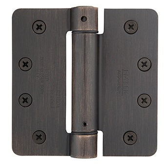 Emtek 4 Inch Steel Spring Door Hinges 1/4 Inch Round Corners