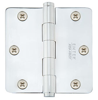 Emtek 3.5 Inch Solid Brass Heavy Duty Door Hinges with 1/4 Inch Round Corners  (pair)
