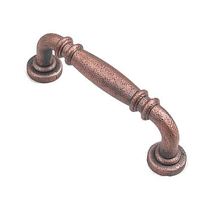 Rusticware 3" CC Double Knuckle Cabinet Pull - Distressed Copper