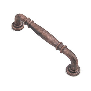 Rusticware 4" CC Double Knuckle Cabinet Pull - Distressed Copper