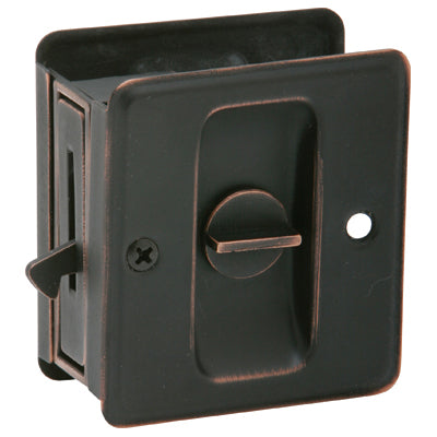 Schlage Privacy Pocket Door Lock Aged Bronze