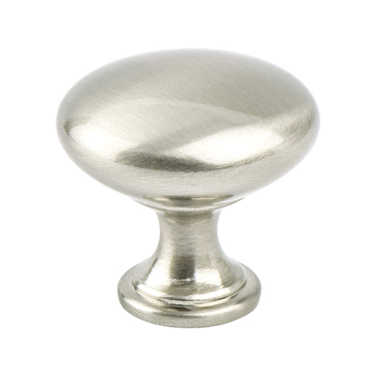 Berenson Euro Moderno Knob 1-3/16 Inch Dia Brushed Nickel