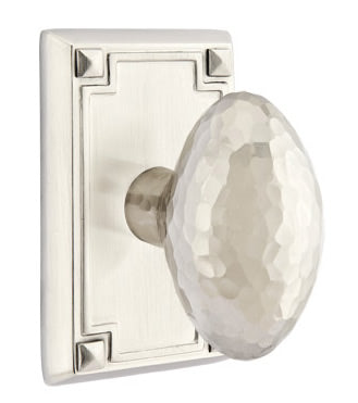 Emtek Hammered Egg Door Knob with Arts & Crafts Rosette