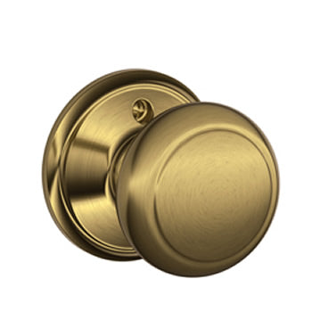 Schlage Andover Doorknob in Antique Brass