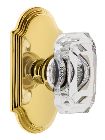 Grandeur Arc Plate with Baguette Clear Knob