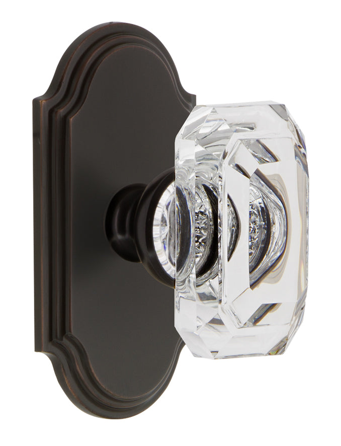 Grandeur Arc Plate with Baguette Clear Knob