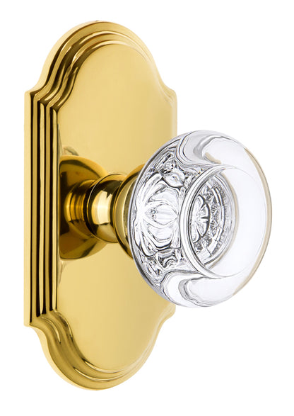 Grandeur Arc Plate with Bordeaux Crystal Knob