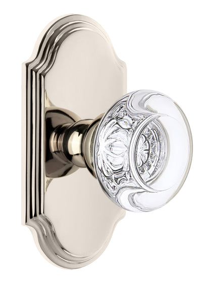 Grandeur Arc Plate with Bordeaux Crystal Knob