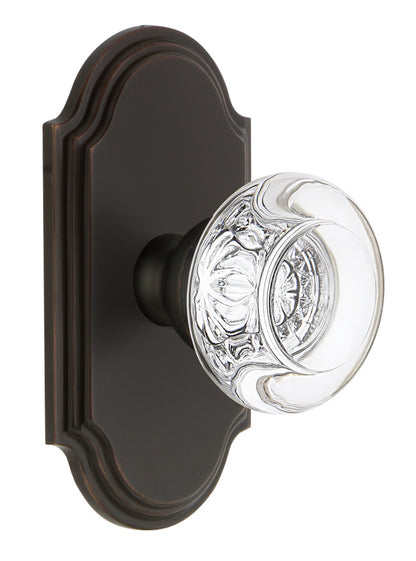 Grandeur Arc Plate with Bordeaux Crystal Knob