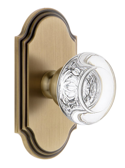Grandeur Arc Plate with Bordeaux Crystal Knob