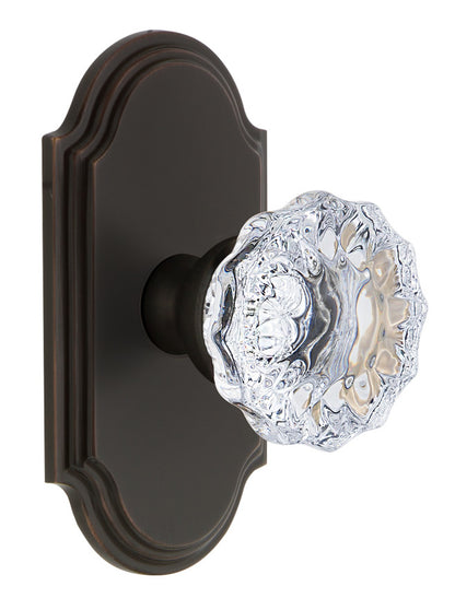 Grandeur Arc Plate with Fontainebleau Crystal Knob
